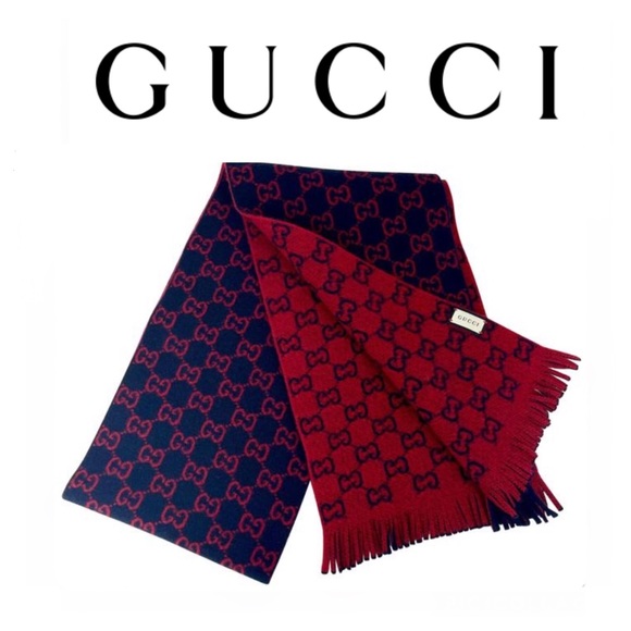 Gucci Accessories - Gucci GG Supreme Midnight wool scarf 💙❤️